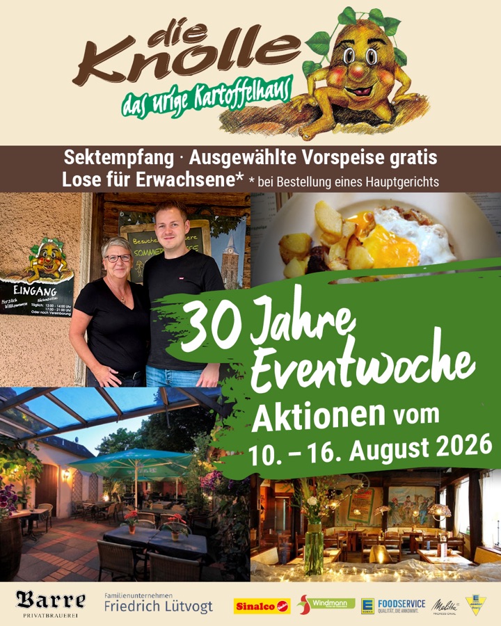 30 Jahre Die Knolle – Eventwoche vom 10. bis 16. August